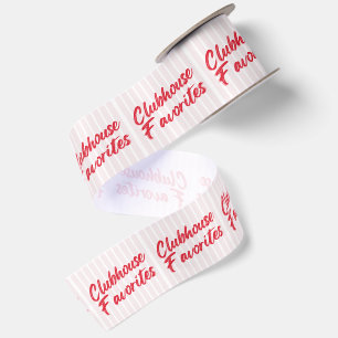 Clubhouse Favorieten   Roze En Rode Typografie  Lint