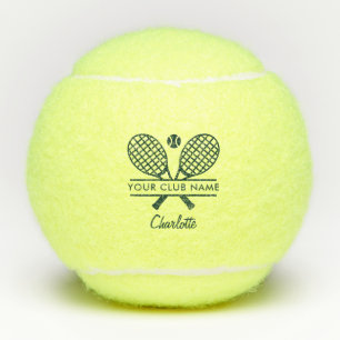 Clubnaam Tennisser Groen Script Gepersonaliseerd Tennisballen