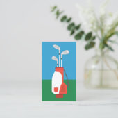 Clubs de golf Cartes de visite - Rouge Vert Bleu (Debout devant)