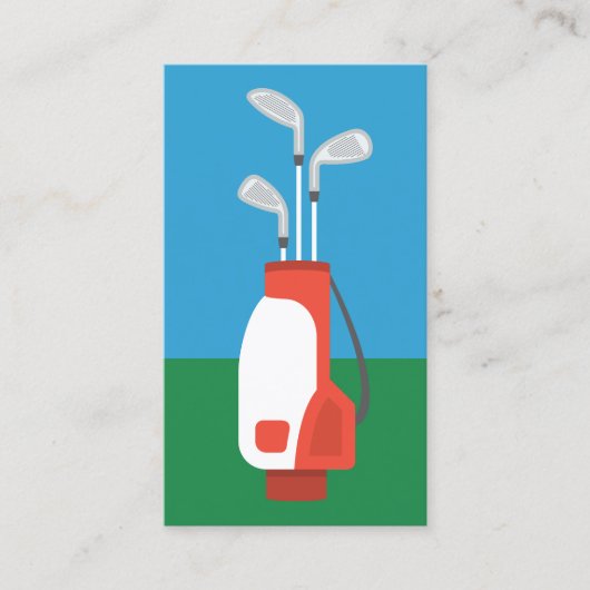 Clubs de golf Cartes de visite - Rouge Vert Bleu (Devant)