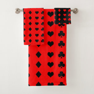 Clubs, pique, coeur, diamants - rouge et noir