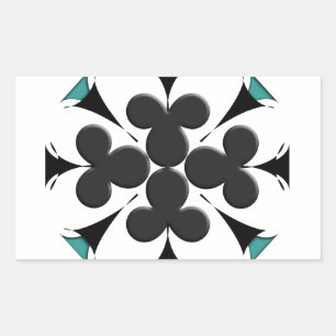 Clubs Rechthoekige Sticker