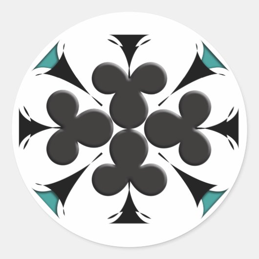 Clubs Ronde Sticker (Voorkant)