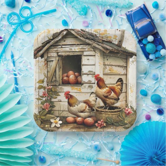 Cluck and Bloom Party Paper Bord (Feest)