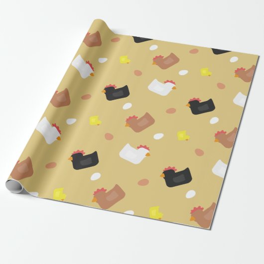 Cluck Cluck Cadeaupapier (Uitgerold)