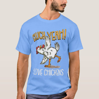 Cluck Ja, ik hou van Chickens Funny Chicken Coop B T-shirt