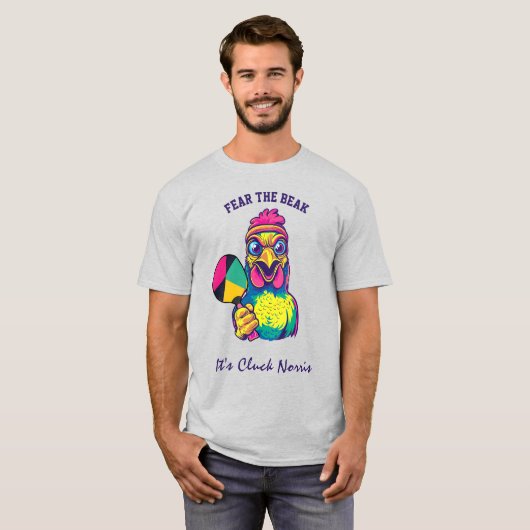 Cluck Norris. Pickleball Legend T-shirt (Voorkant volledig)