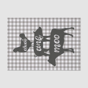 Cluck Oink Moo Chicken Cow Pig Farmhouse Land Tissuepapier