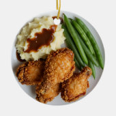 Cluck Yeah, It's Christmas! Funny Chicken Pun Keramisch Ornament (Voorkant)