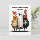 Cluckin' Creepy Halloween Bash Kaart (Staand voorkant)