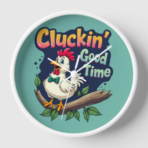 Cluckin' Good Time Grappige Kip Illustratie
