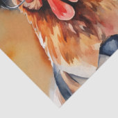 Clucky Couture: Modieuze Vogel in Decoupage Tissuepapier (Detail)