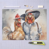 Clucky Couture: Modieuze Vogel in Decoupage Tissuepapier (Craft)