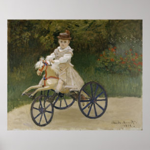 Clude Monet - Jean Monet op zijn Hobby Horse 1872 Poster