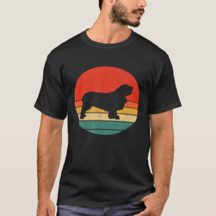 Clumber Dog Silhouette Retro Cute T-shirt