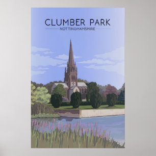 Clumber Park Nottinghamshire Affiche de voyage