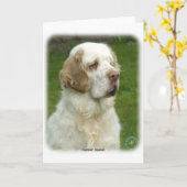 Clumber Spaniel 9Y003D-101 Kaart (Gele Bloem)