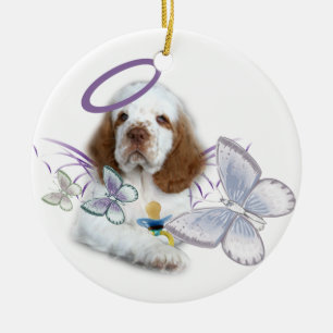 Clumber Spaniel Angel Baby Keramisch Ornament