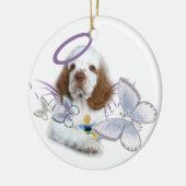 Clumber Spaniel Angel Baby Keramisch Ornament (Links)