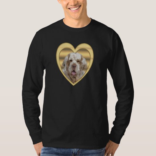 Clumber Spaniel Dog Heart Spaniel Clumber Spani T-shirt (Voorkant)