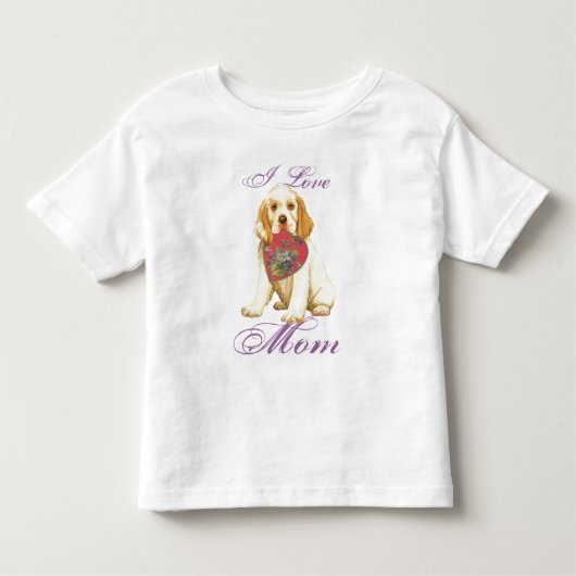 Clumber Spaniel Heart Mam Kinder Shirts (Voorkant)