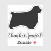 Clumber Spaniel Hondenras Silhouet Vinyl Sticker (Vel)
