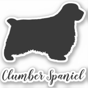 Clumber Spaniel Hondenras Silhouet Vinyl Sticker