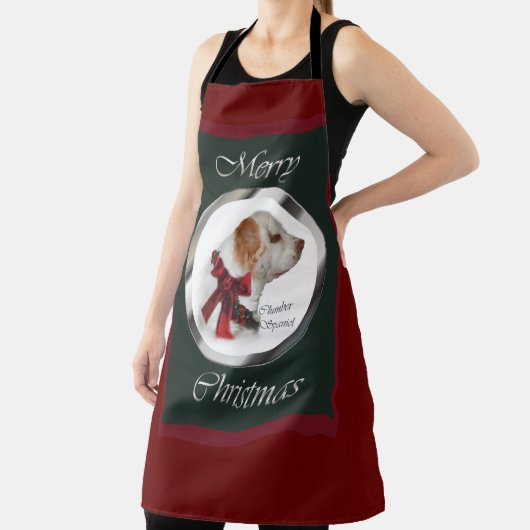 Clumber Spaniel Kerstmis Schort (Insitu)