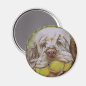 Clumber Spaniel Magneet (Voorkant / Achterkant)