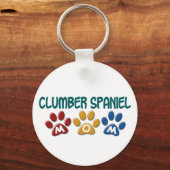 CLUMBER SPANIEL mam Pauw Print 1 Sleutelhanger (Voorkant)