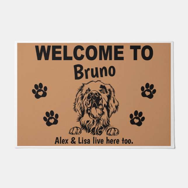 Clumber Spaniel Personalized Door Mat Doormat (Voorkant)