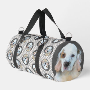 Clumber Spaniel Puppy Schilderij Originele Honden  Plunjezak