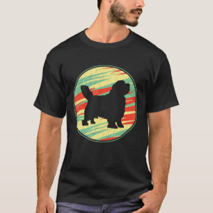 Clumber Spaniel Retro Silhouette Cute Dog T-shirt