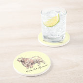 Clumber Spaniel Sandstone Onderzetter (Zijkant)