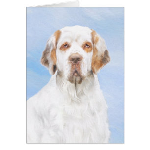 Clumber-spaniel schilderen - Kute Original Dog Art