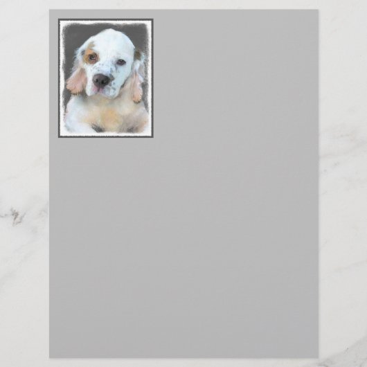 Clumber-spaniel schilderen - Kute Original Dog Art (Voorkant)