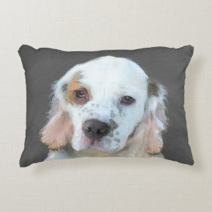 Clumber-spaniel schilderen - Kute Original Dog Art Accent Kussen