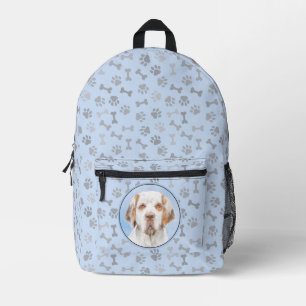 Clumber-spaniel schilderen - Kute Original Dog Art Bedrukte Rugzak
