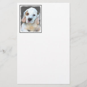 Clumber-spaniel schilderen - Kute Original Dog Art Briefpapier