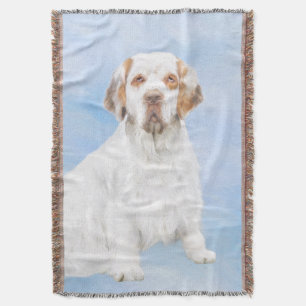 Clumber-spaniel schilderen - Kute Original Dog Art Deken