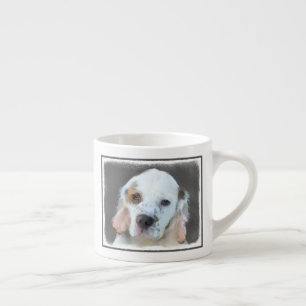 Clumber-spaniel schilderen - Kute Original Dog Art Espresso Kop