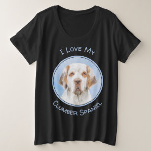 Clumber-spaniel schilderen - Kute Original Dog Art Grote Maat T-shirt
