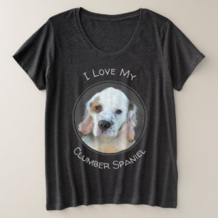 Clumber-spaniel schilderen - Kute Original Dog Art Grote Maat T-shirt