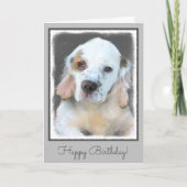 Clumber-spaniel schilderen - Kute Original Dog Art Kaart (Voorkant)