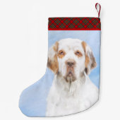 Clumber-spaniel schilderen - Kute Original Dog Art Kleine Kerstsok (Achterkant)