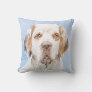 Clumber-spaniel schilderen - Kute Original Dog Art Kussen