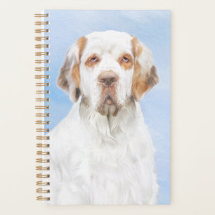 Clumber-spaniel schilderen - Kute Original Dog Art Planner