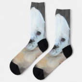 Clumber-spaniel schilderen - Kute Original Dog Art Sokken (Links)