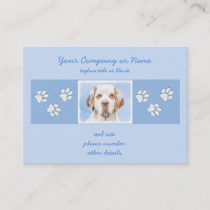 Clumber-spaniel schilderen - Kute Original Dog Art Visitekaartje
