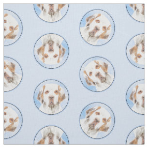 Clumber Spaniel Schilderen Schattigee Originele Pe Stof